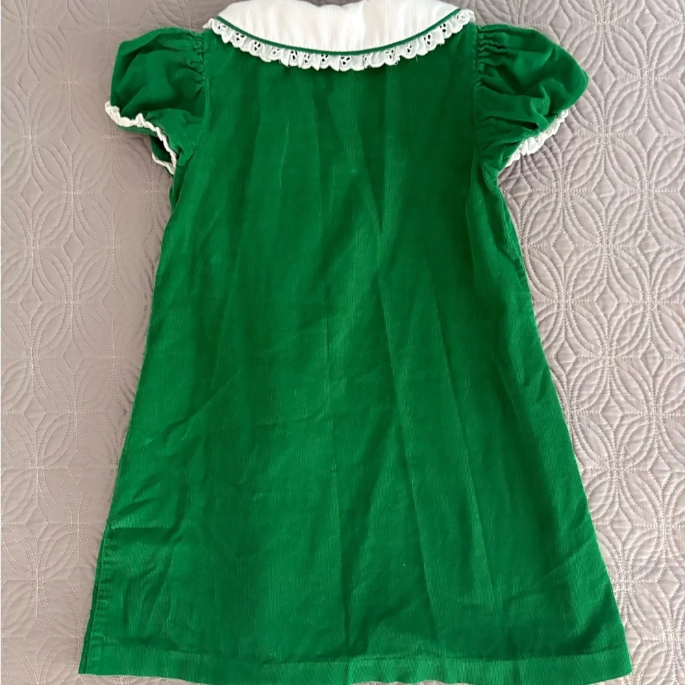 Shrimp and Grits corduroy dress with white scallop trim - Picture 2 of 4